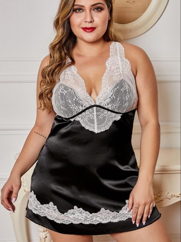China New Arrival Women Satin Plus Size Babydoll Sexy Lingerie on Global Sources,Sexy Lingerie,Lace Lingerie,Plus Lingerie