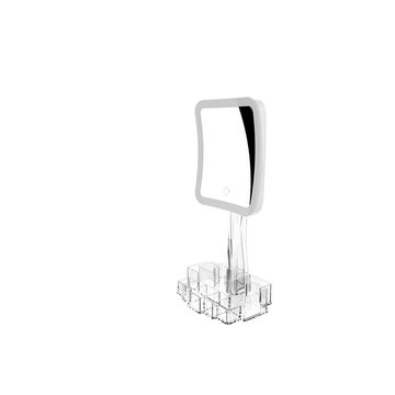 China 5x 7x Magnifying Bathroom Mirror Lighted Square Shape Makeup China 5x 7x Magnifying Bathroom Mirror