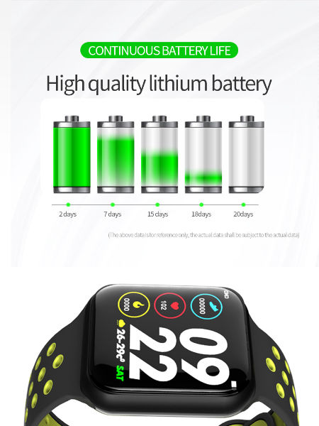 China 15 days long standby Heart Rate Fitness tracker full touch Color Screen bluetooth smart watch