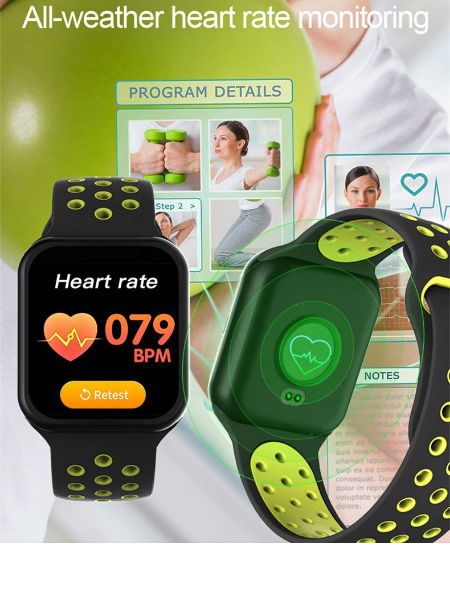 China 15 days long standby Heart Rate Fitness tracker full touch Color Screen bluetooth smart watch