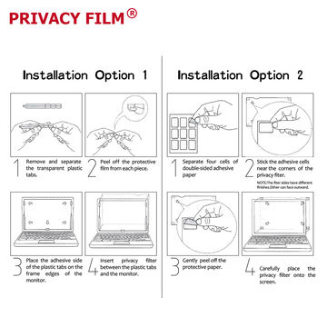 Protetor de tela para notebook, filtro de privacidade para laptop de 13,3 polegadas, 2 maneiras