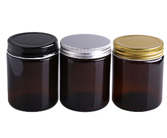 Darware 16oz Empty Candle Jars with Metal Lids (4-Pack), Fancy Candle-Making Containers