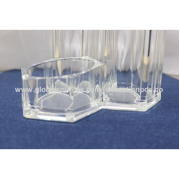 China Acrylic Desktop Organizer Plastic Pen Holders Clear Desktop Organizer Plastic Pen Holders