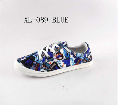 blue canvas school shoes