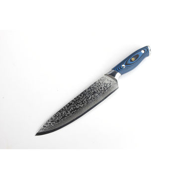 Buy Wholesale China Keemake Chef Knife 8 Inch Professional Damascus With  Blue G10 Handle & Damascus Kitchen Knife Set,best Kitchen Knife Ever at USD  20.5