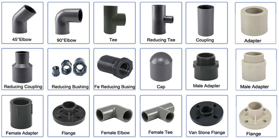 China All types of PVC Pipe Fittings Names Flange on Global Sources