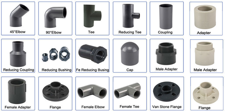 China PVC Connectors Pipe PVC Fittings 