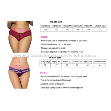 Custom Design Cute Lace Panties Panty Plus Size Sexy White Trim Hipster  Brief Women's Lace Thong - China Wholesale Plus Size Sexy Panty $1.6 from  Wild Horse Group Co.,Ltd