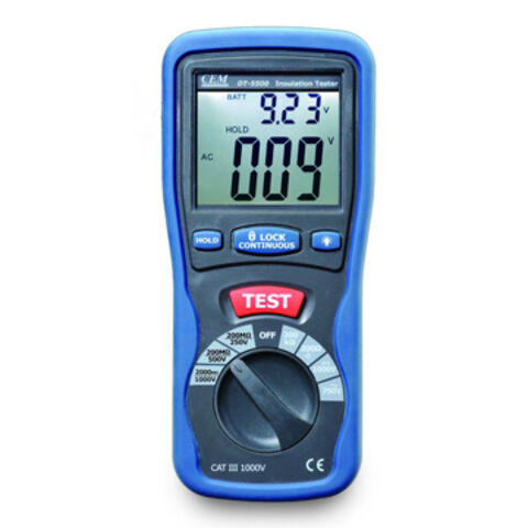 insulation tester with double molded plastic housing