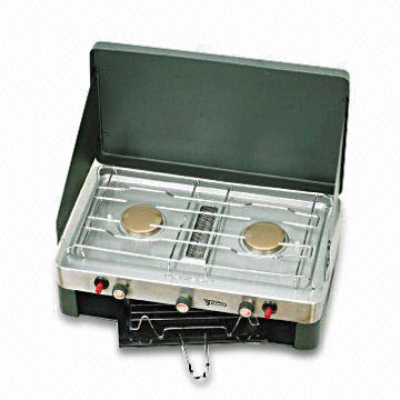 Buy Wholesale China Double Burner Gas Stove With Grill And Lid & Double ...