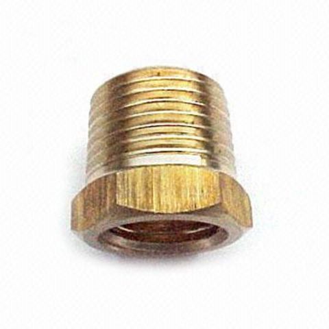 Buje de latón, disponible en 3/8, MIP x 1/4 pulgadas, FIP