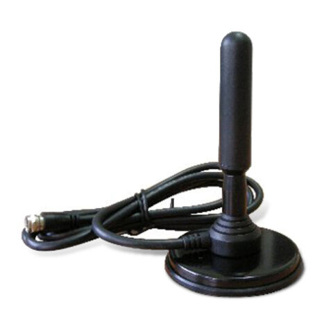 Antena DVB-T 550-620MHz 3dBi com Base Magnética, Cabo RG59 e Conector F - Ideal para recepção de TV digital terrestre