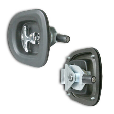 Loquet de Compression / Serrure de Boîte à Outils avec Poignée en T Pliable et Revêtement en Poudre Noir, Taille Standard, Montage Affleurant for sale at factory direct price