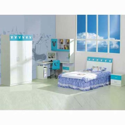 Juego de Dormitorio, Compuesto por Armario de Almacenamiento, Cama con Plataforma, Armario y Mesita de Noche for sale at factory direct price