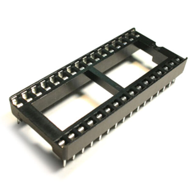 Socket IC de 2.54mm con Resistencia de Aislamiento de 1,000M Ohms, Contacto: bronce fosforado, estañado sobre níquel, OEM/ODM bienvenidos.