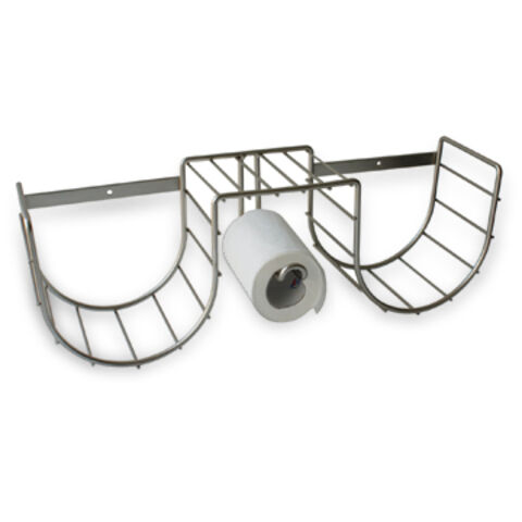 Porte-papier Toilette Chromé en Fil Métallique - Accessoires de Salle de Bain en Gros