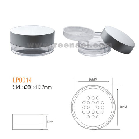 Großhandel Make-up loser Puder Tiegel Hochwertige kosmetische Kunststoffverpackung Fall OEM-Bestellungen willkommen