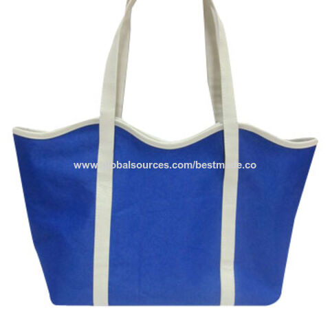 Royal Blue Canvas Shoulder Crossbody Large Canvas Cute Tote Bag