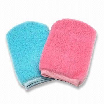 Massage Beauty Bath Mitten with Hard Hand Feeling, Made of PE Material ...