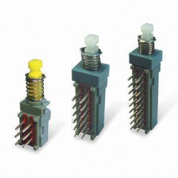 Mini Interruptor de Botón Pulsador hasta 30V DC, 0.1A, Disponible en 2P2T, 4P2T y 6P2T - Interruptores Industriales