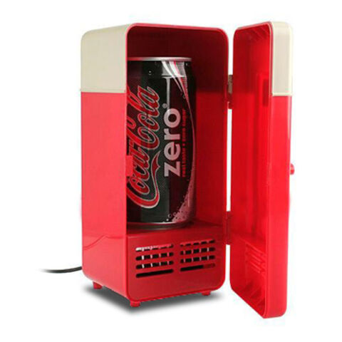 Mini Nevera USB con Luz LED - Enfriador de Bebidas Portátil para Oficina