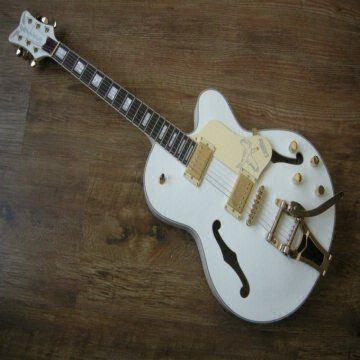 white archtop guitar