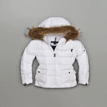 white winter jacket fur hood