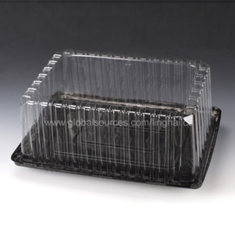 Amazon.com: 50 Sets Stackable Cake Box - Diam 3 3/4 Inch X Height 2-3/4  Inch Clear Plastic Dome Carrier - Single Cake Container - Single  Compartment Cupcake Carrier Box- Need sticker reinforcement（black ） : Home  & Kitchen
