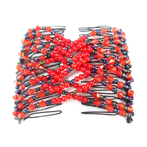 مشط شعر مطاط مرن، مصنوع من الخرز والمعادن - إكسسوارات الشعر بالجملة for sale at factory direct price