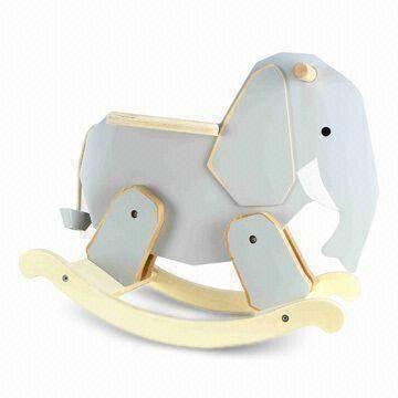 elephant wooden animal rocker