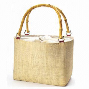 straw bolsa with bamboo handles