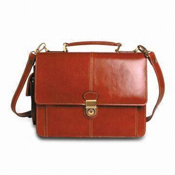 Castello Soft Italian Ladies Leather Briefcase with Shoulder Straps 