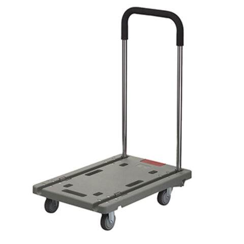 Diable/Chariot de manutention pliable avec plateforme et poignée chromée, gain de place pour le stockage - Offre B2B
