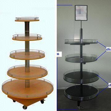 Wooden Round Display Stand For Wine Or, Round Wooden Display Stand