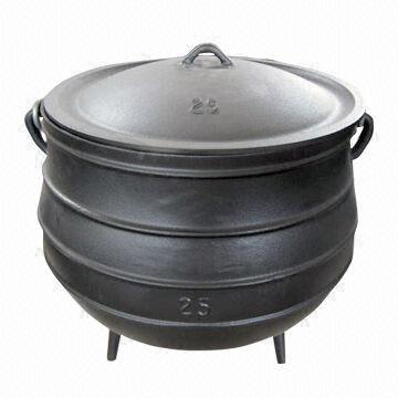 Wholesale 3 legs cast iron potjie pot size 25 factory and