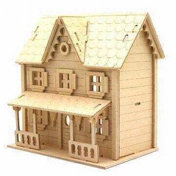 small wooden toy houses