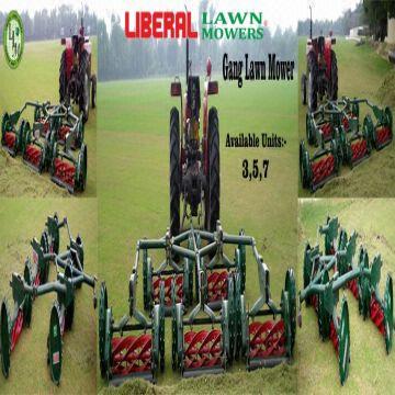 Gang lawn online mower