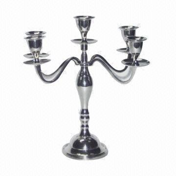 Decorative Aluminum Nickel Plated India Candelabra Centerpiece For