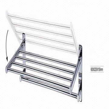 Wall Mounted Foldable Stainless Steel Towel Rack,chrome Towel Rail