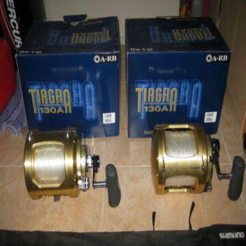 shimano 130 reels for sale Tiagra Conventional Crook and Crook Fishing, Electronics, and Marine Supplies Shimanos expertise in reel design is showcased here Shimano Tiagra 2-Speed Conventional Reels