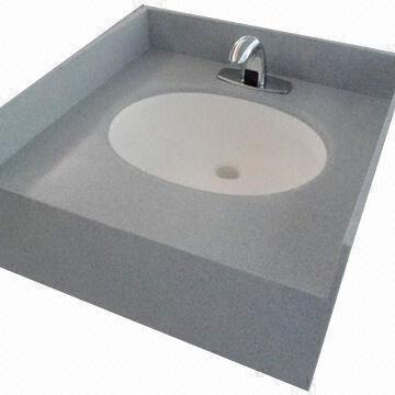 Buy Wholesale China Countertop Bathroom Basin/vanity Top With Staron/corian  Solid Surface & Countertop Bathroom Basin at USD 50