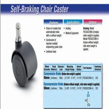 self braking chair casters