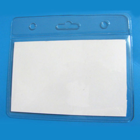 Wholesale Clear soft PVC card holder id name tags badge holder vertical or  horizontal From m.