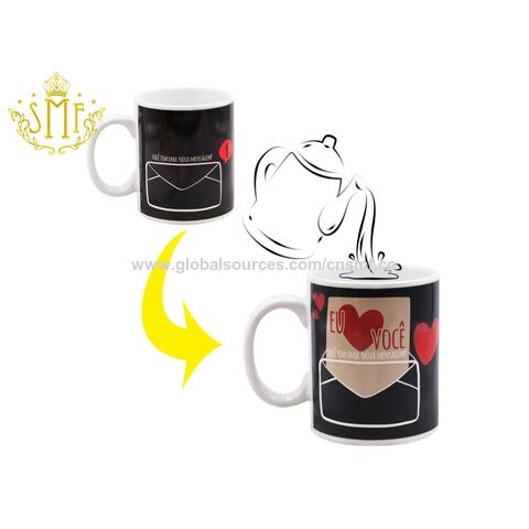 Chinaware Fabrik Großhandel 12oz Keramik Sublimationstassen Farbwechsel Tasse OEM Kundenspezifisches Design und Farbe für Werbegeschenke