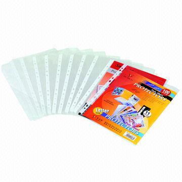 Buy Wholesale China 11-hole Punched Sheet Protectors With Crystal