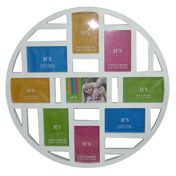 Round Multi Opening, Wooden Photo Frame for sale at factory direct price