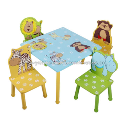 China Wooden Children S Table And Four Chairs From Wenzhou