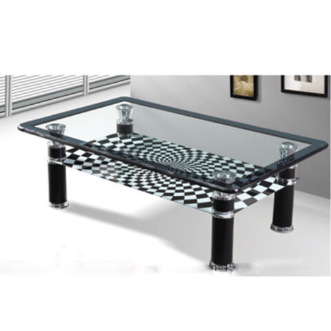 Mesa de centro em vidro temperado com pernas de metal, dimensões 130 x 70 cm, espessura do vidro 20 mm. Ideal para salas de estar e áreas de recepção.