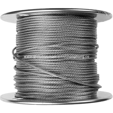 Câble en acier inoxydable 7x19 de 1,5 mm. Bobine de 10 m