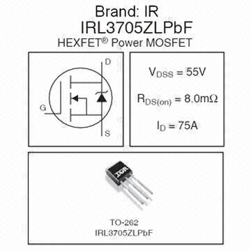 Pack of 5 To-220A 10.54 mm L x 8.77 mm H x 4.69 mm W International Rectifier IRL530N MOSFET N-Channel Transistor 100V 